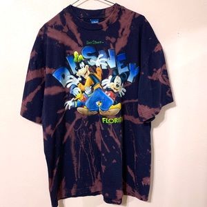 Custom bleached Disney Florida t-shirt size L